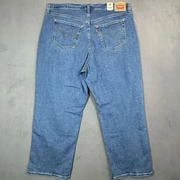 NWT Levi's Women's Ribcage Straight Ultra High Rise Jeans - Blue - Picture 10 of 16